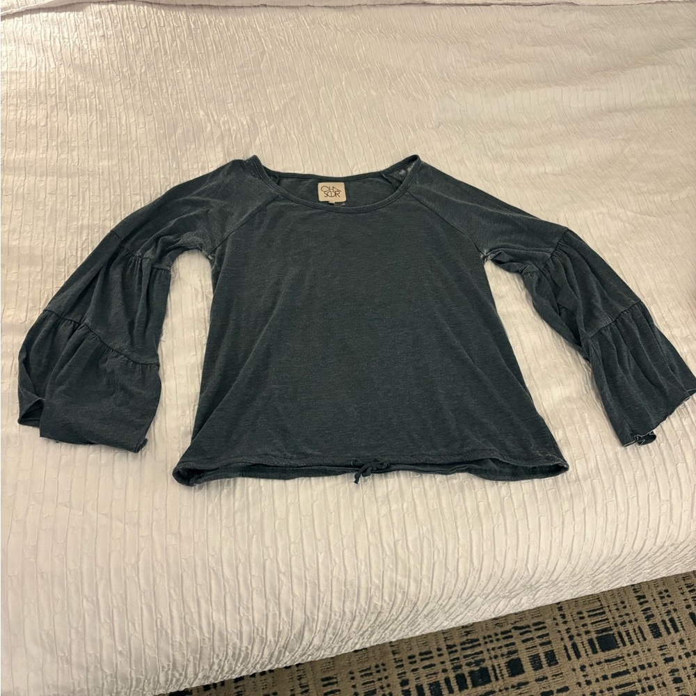 Chaser Women's Dark Green Long Sleeve Top